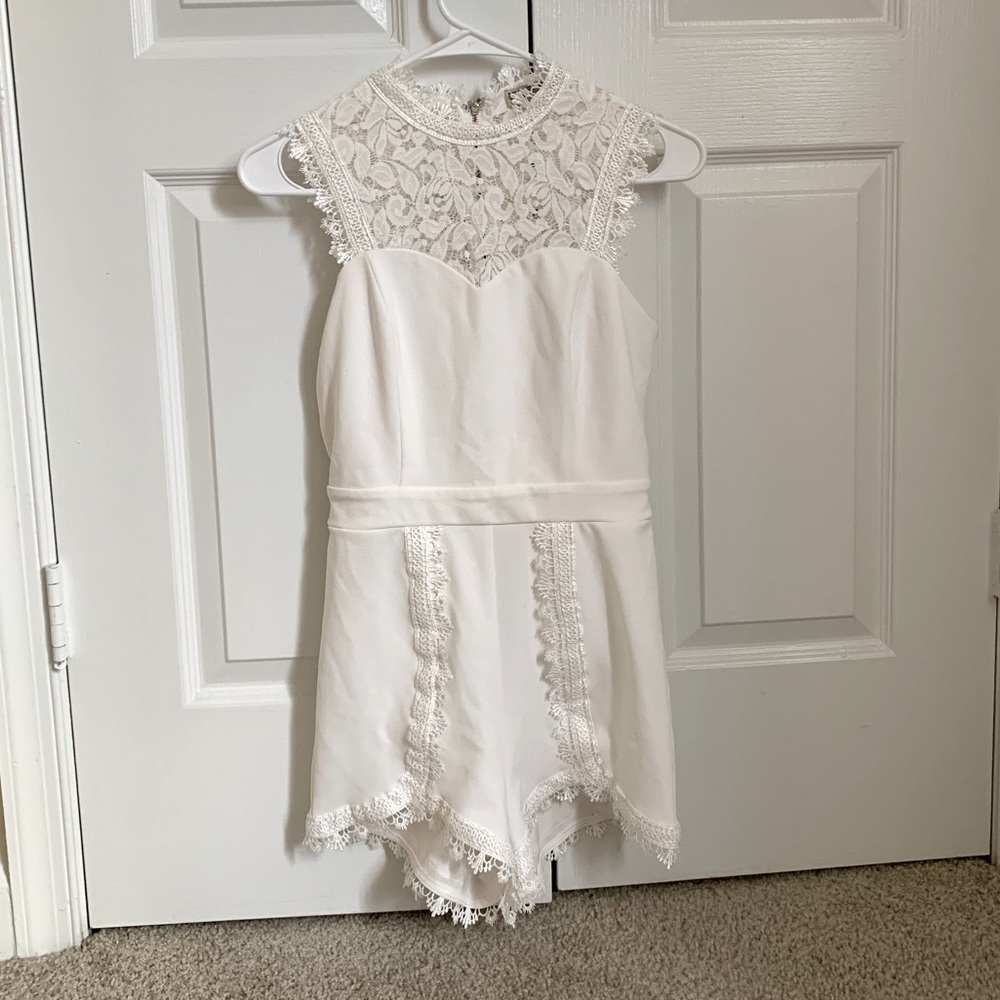 Necessary clothing white romper size S